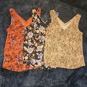 Maurices Multicolor Floral and Animal Print Camisoles